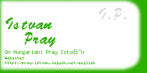 istvan pray business card